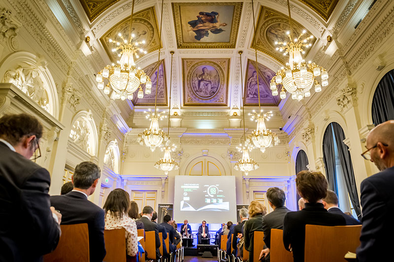 Photo du Salon d'honneur du Palais Brongniart lors de l'événement Quantalys Inside 2020
